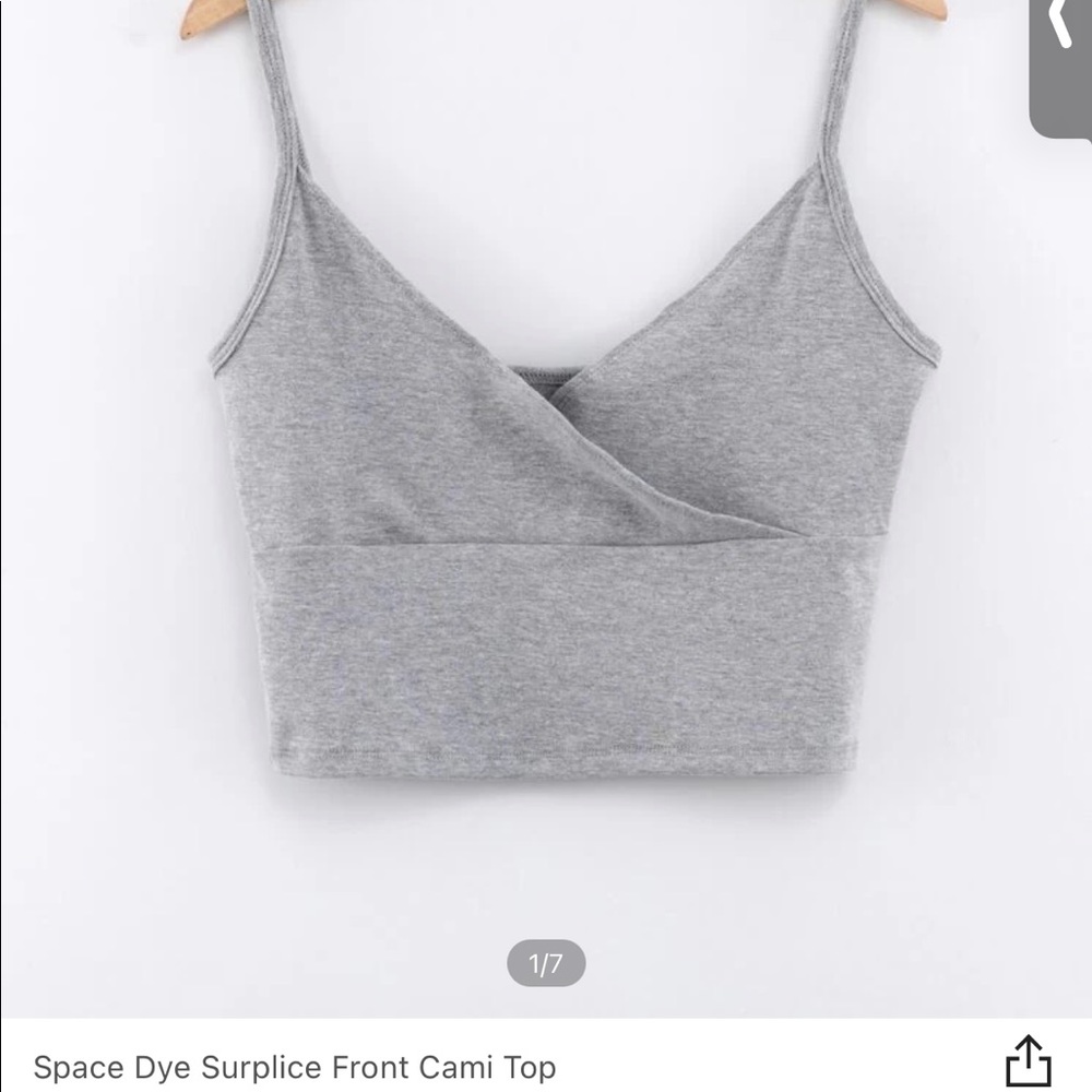 Grey, tank top, SHEIN